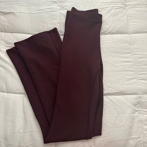 size S burgundy flare dress pants